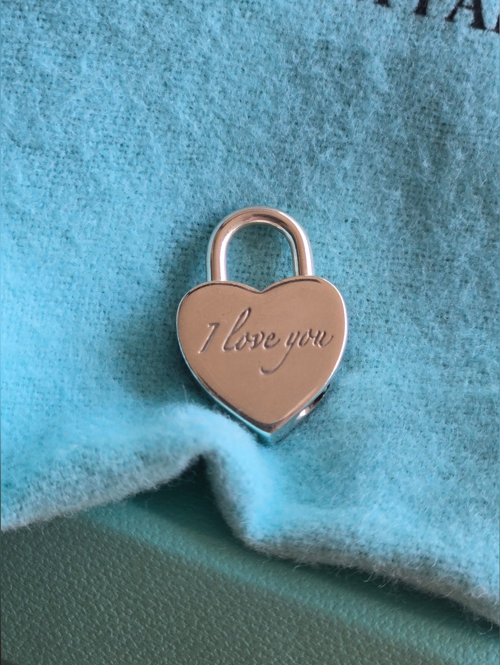 Tiffany & Co I love you Padlock Heart Tag